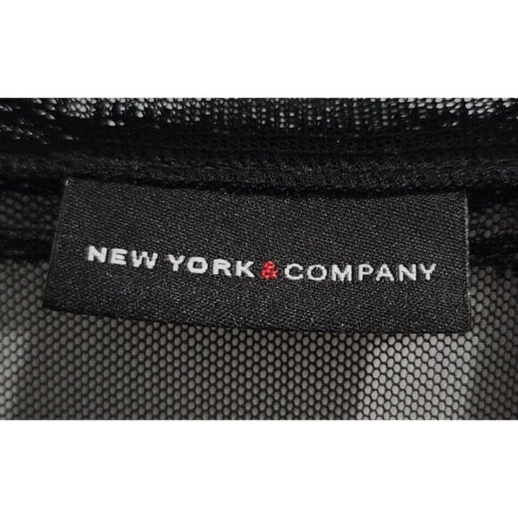 New York & Company Long Sleeve Sheer Mesh Cardigan Black Whimsigoth Witchy Sz XS - Picture 7 of 11